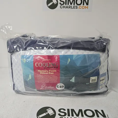 SNOOZEVILLE COOLING MEMORY FOAM PILLOW PAIR