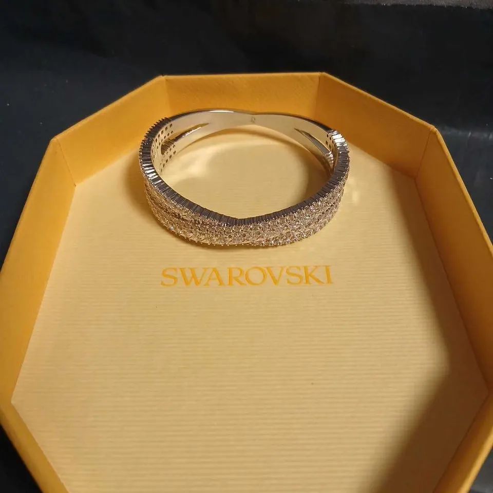 SWAROVSKI CRYSTAL BRACELET – SILVER-TONE PAVÉ, BOXED