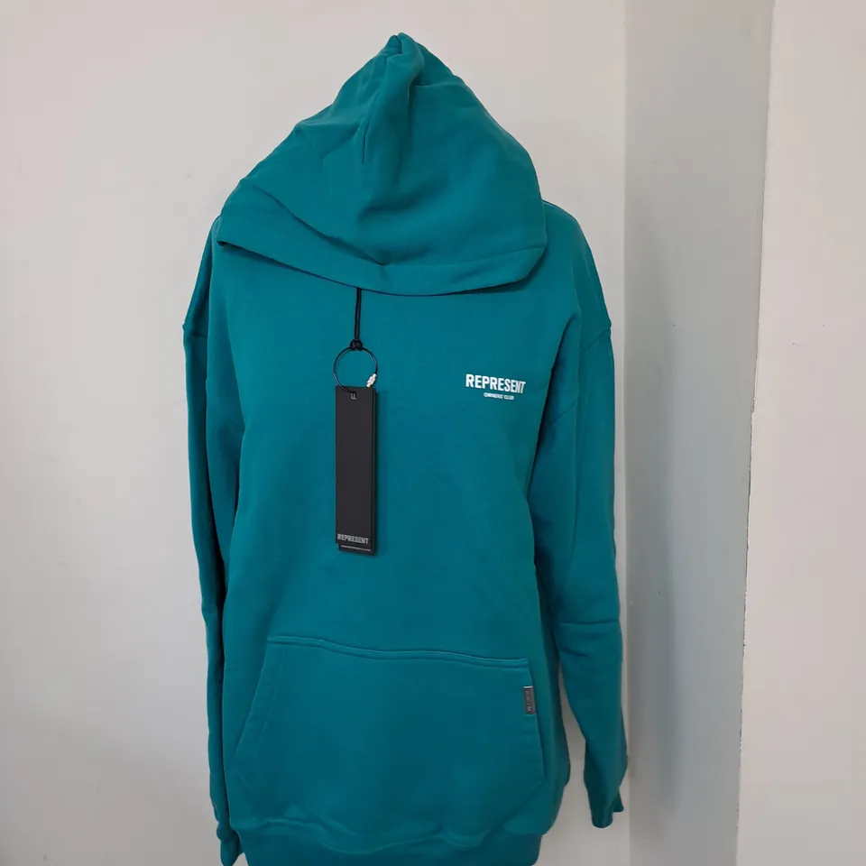 REPRESENT OWNERS CLUB HOODIE TEAL - SMALL