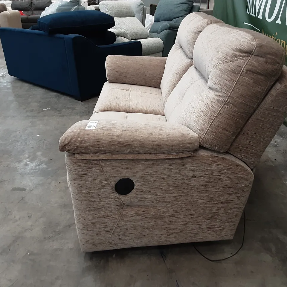QUALITY BRITISH MANUFACTURED DESIGNER G PLAN STANTON 2 SEATER MANUAL RECLINING DOUBLE C224 DESTINY STORM 