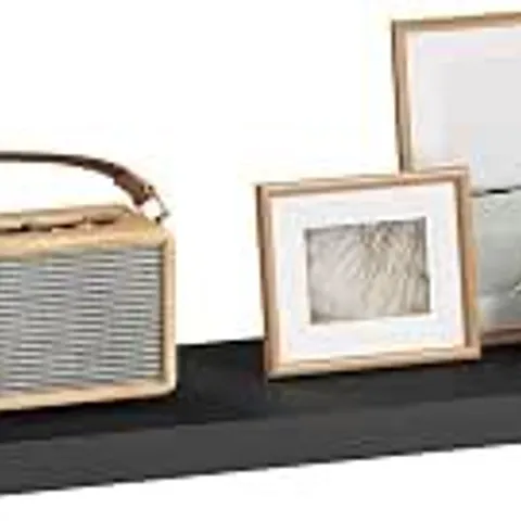 2 BOXED FLOATING SHELVES - BLACK