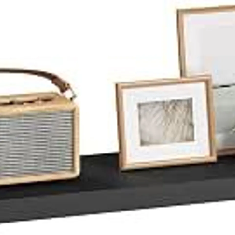 2 BOXED FLOATING SHELVES - BLACK