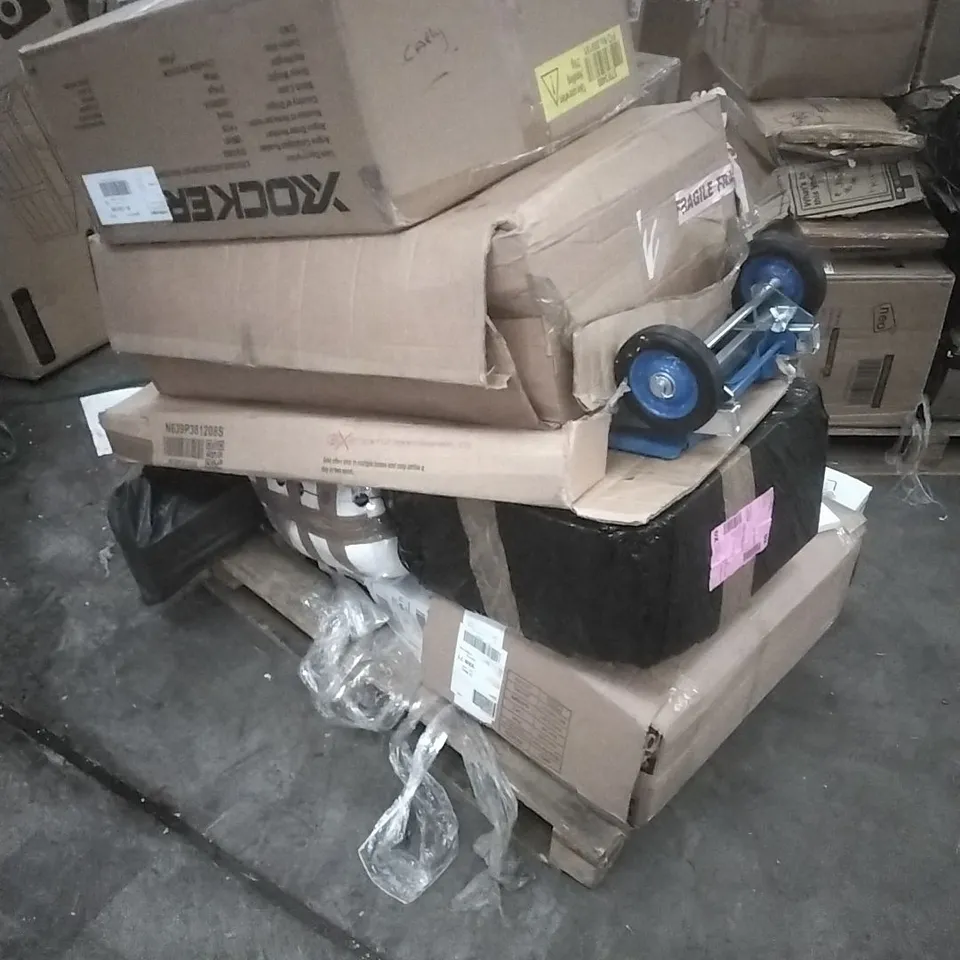 PALLET OF ASSORTED HOUSEHOLD GOODS AND PRODUCTS TO INCLUDE; NEO AIR CONDITIONER, NEO TROLLEY ETC
