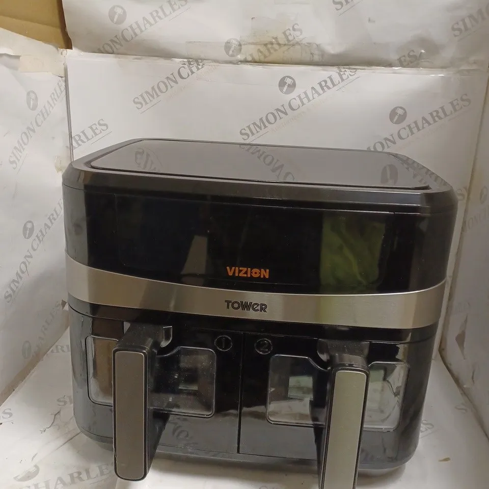 BOXED TOWER VORTX T17100 VIZION DUAL BASKET AIR FRYER