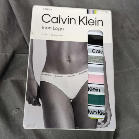 CALVIN KLEIN ICON LOGO BIKINIS – 5-PACK, BOXED WOMEN'S UNDERWEAR