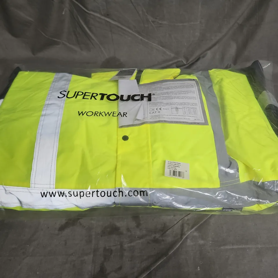 SUPERTOUCH HIVIS 2 TONE PARKA IN YELLOW/NAVY SIZE 4XL