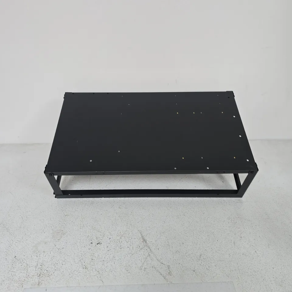 BLACK POWDER-COATED METAL SHELF