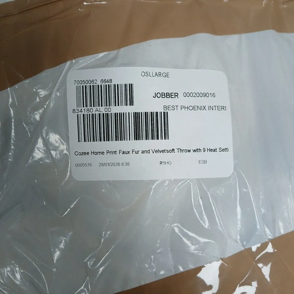 Cozee Home Print Faux Fur & Velvet-Soft Throw –