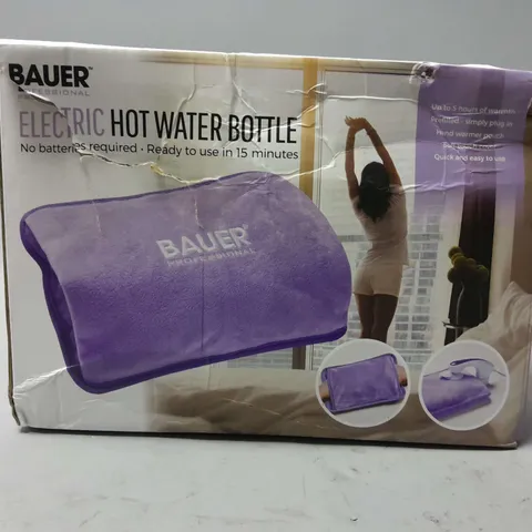 BOXED BAUER ELECTRIC HOT WATER BOTTLE