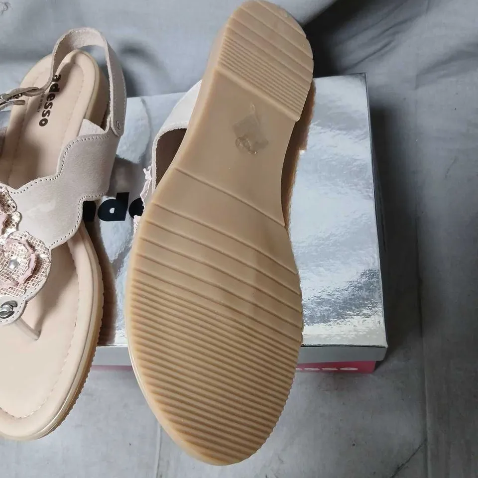 ADESSO ROSE GOLD EMBELLISHED SANDALS – UK 8 (EU 41)