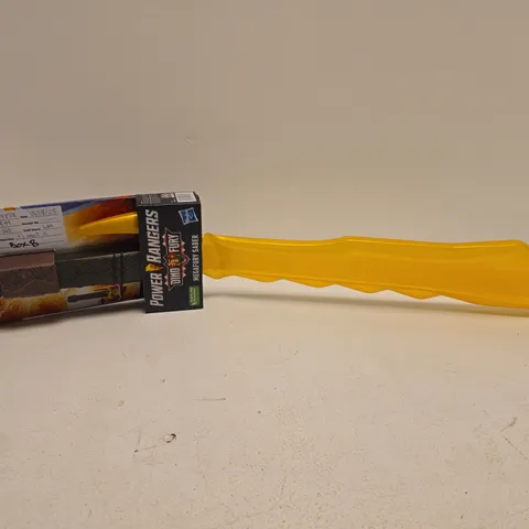 POWER RANGERS DINO FURY MEGA FURY SABER – YELLOW SWORD TOY, SWORD IS BENT AT BEGINNING OF THE BLADE