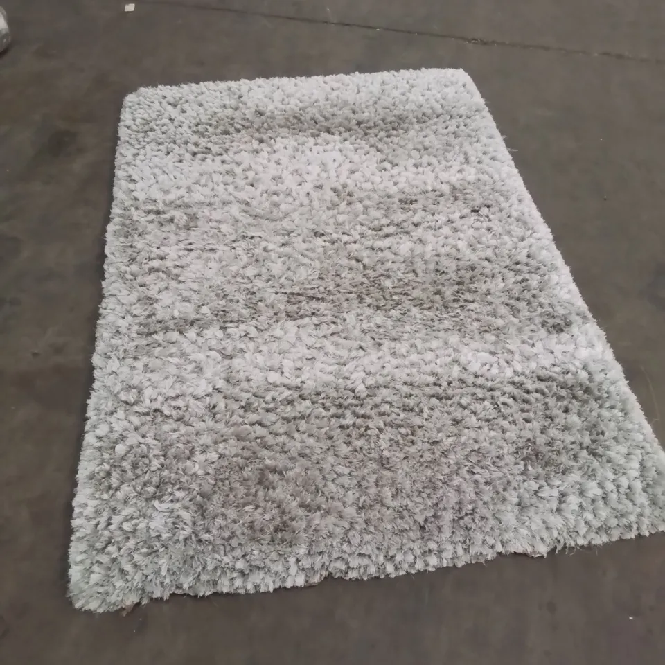 SHAGGY SILVER RECTANGULAR AREA RUG