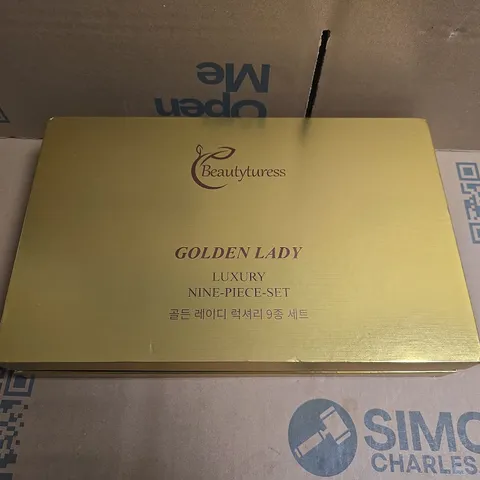 GOLDEN LADY LUXURY NINE-PIECE SKINCARE SET – BOXED