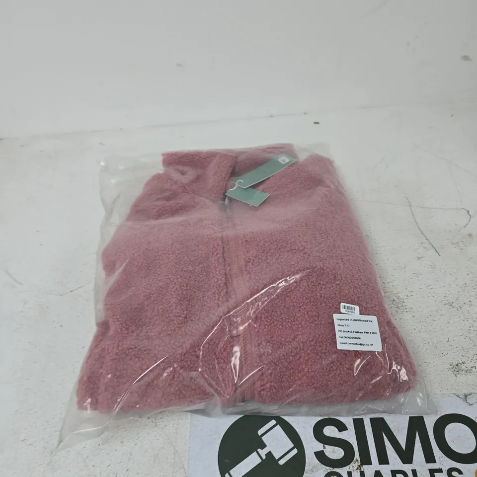 BOX OF APPROXIMATELY 15 ASSORTED CLOTHING TO INCLUDE: LA MAREY PINK PLUSH JACKET