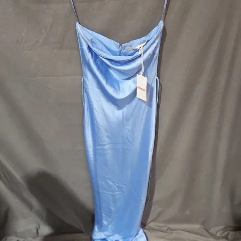 OMNES AMDRA STRAPLESS DRESS IN LIGHT BLUE - UK 6