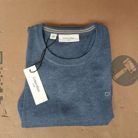 CALVIN KLEIN GOLF LONG SLEEVE TOP IN BLUE SIZE XL