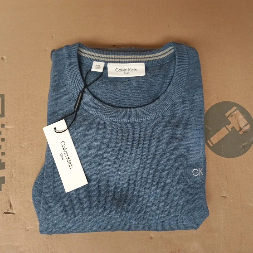 CALVIN KLEIN GOLF LONG SLEEVE TOP IN BLUE SIZE XL