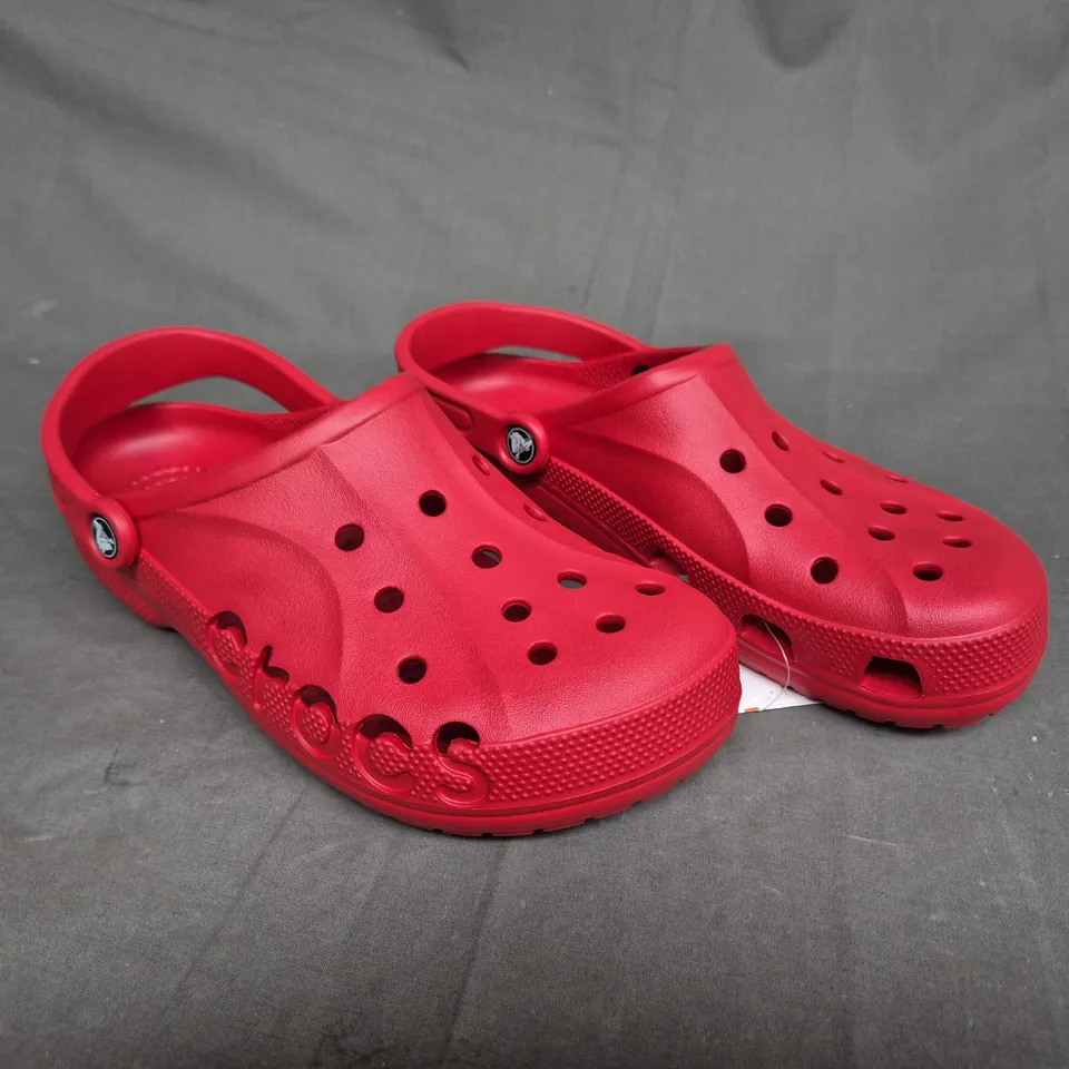 PAIR OF CROC CLASSIC CLOGS IN RED - UK SIZE 8