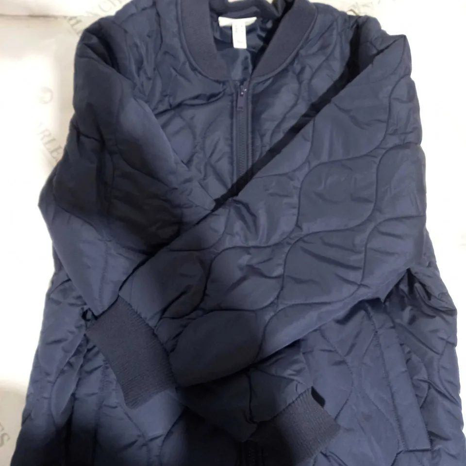 DENIM & CO. PADDED QUILTED BOMBER JACKET