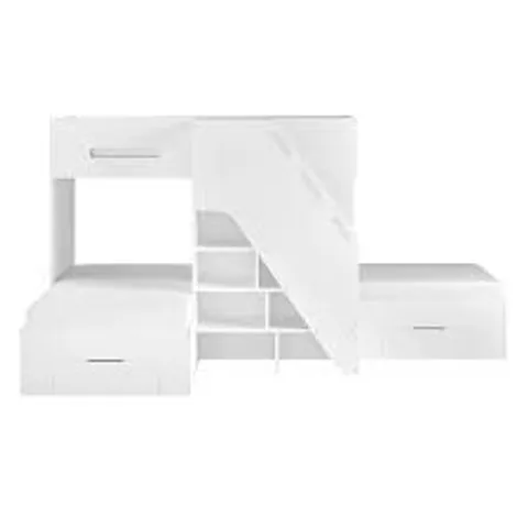 BOXED MASON TRIPLE SLEEPER BED FRAME - WHITE (7 BOXES)