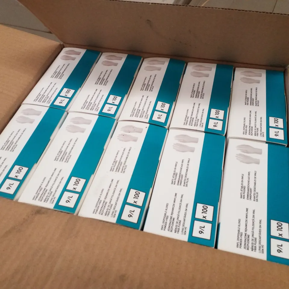 PALLET OF APPROXIMATELY 56 INTCO VINYL DISPOSABLE GLOVES 100PK BOXES - LARGE
