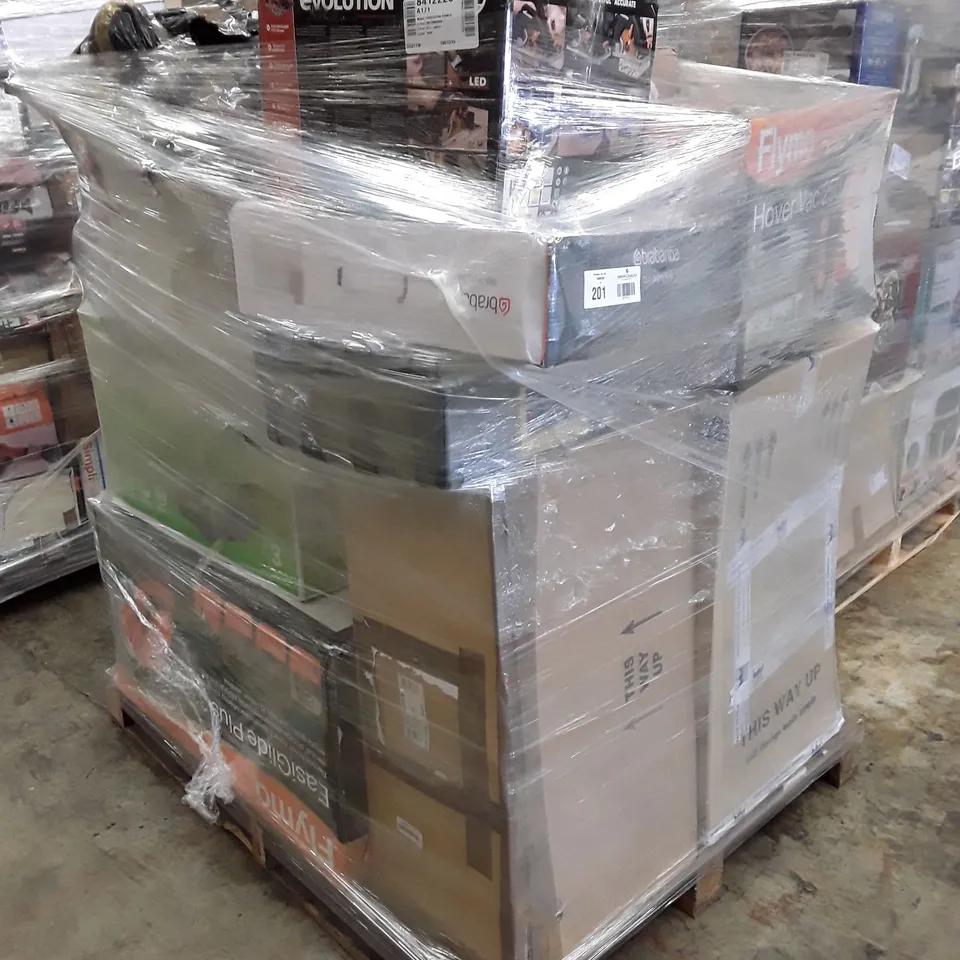 PALLET OF APPROXIMATELY 13 UNPROCESSED RAW RETURN HOUSEHOLD AND ELECTRICAL GOODS TO INCLUDE;