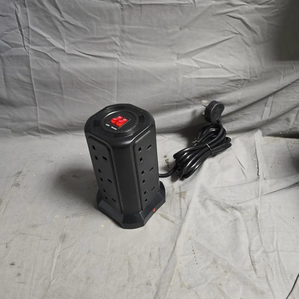 MULTIFUNCTIONAL POWER STRIP TOWER – BLACK