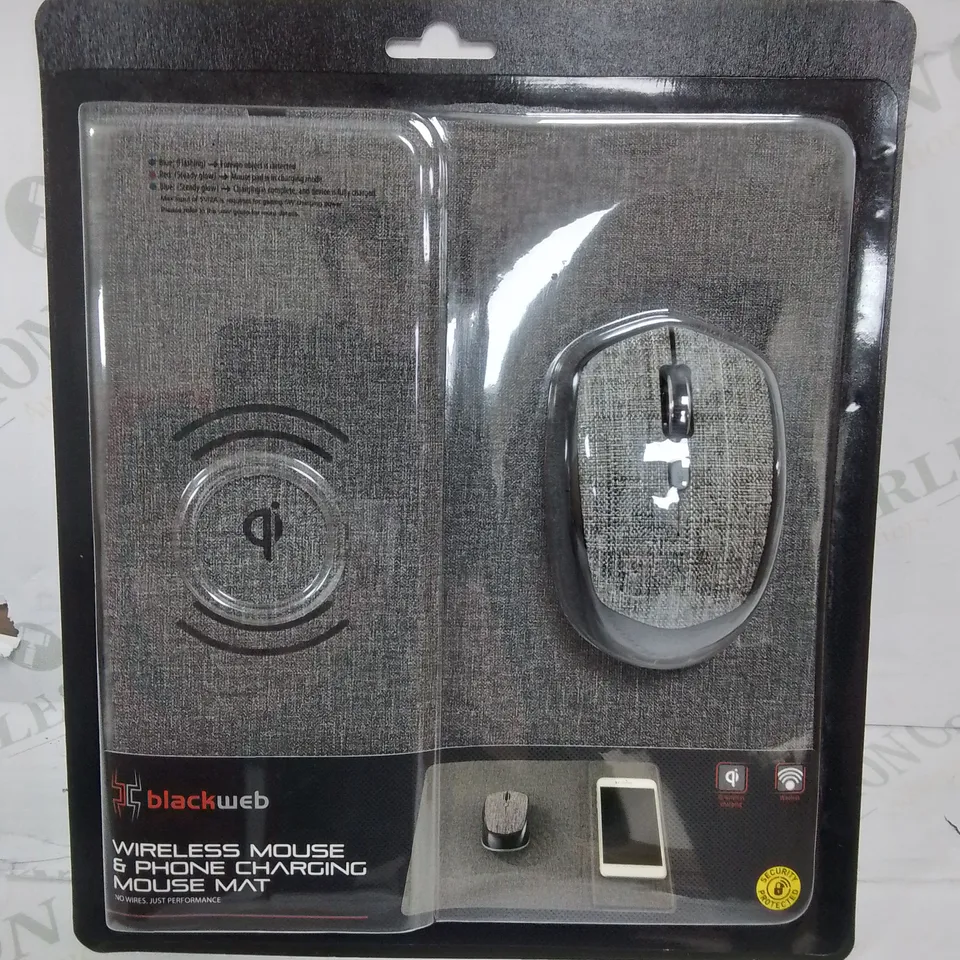 PALLET CONTAINING 288 BRAND NEW BLACKWEB WIRELESS MOUSE AND PHONE CHARGING MOUSE MATS