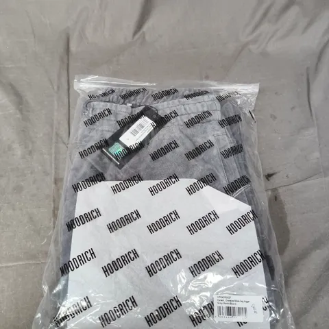 BAGGED HOODRICH CURSED OVERSIZED WIDE LEG JOGGERS – GREY WASH/BLACK – SIZE XL