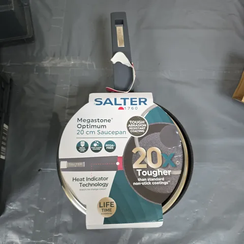 SALTER MEGASTONE OPTIMUM 20 CM SAUCEPAN – HEAT INDICATOR, NON-STICK