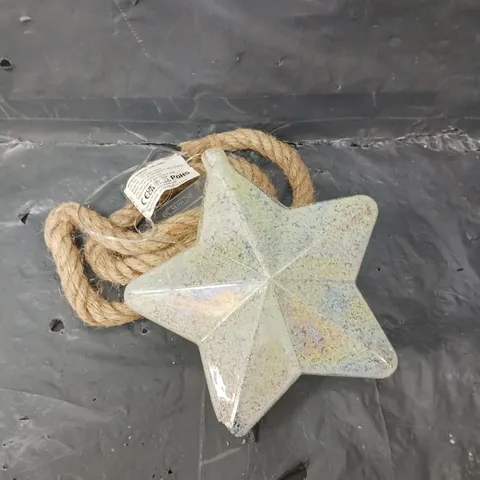 LIGHT UP FROSTED STAR ON ROPE - COLLECTION ONLY 