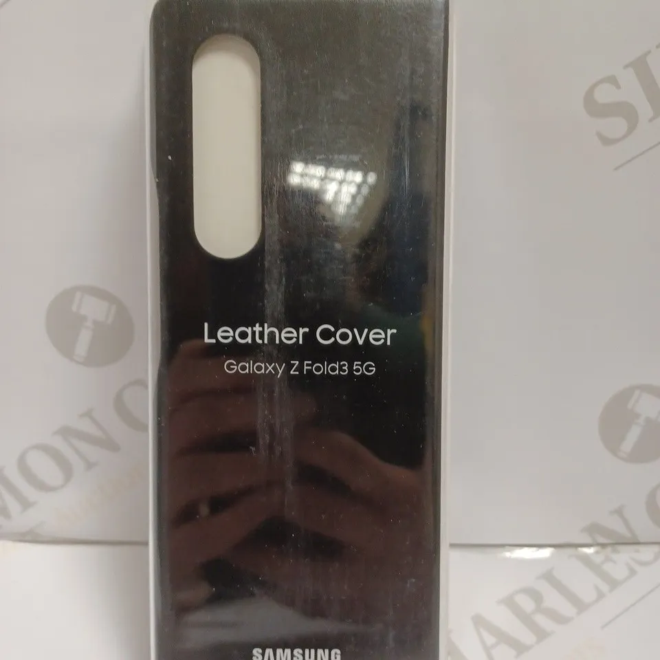 SAMSUNG LEATHER COVER FOR GALAXY Z FOLD 3 5G - BLACK