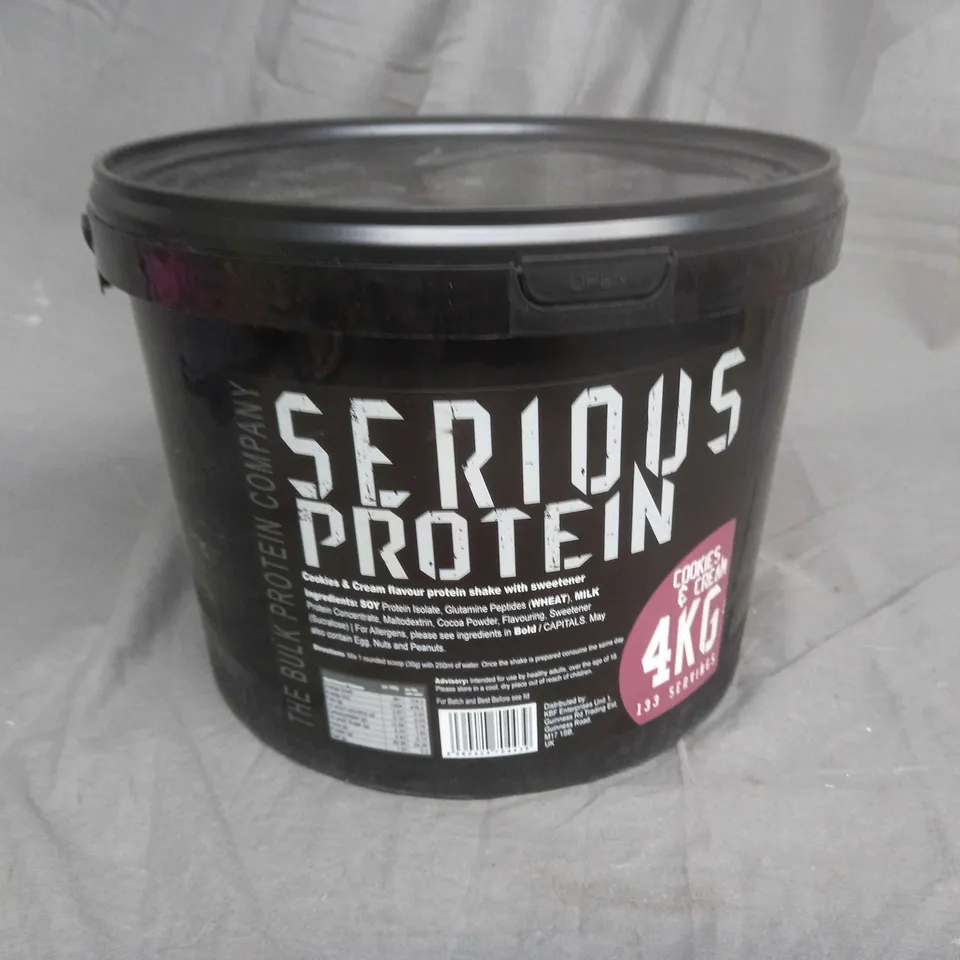 1 4KG TUB OF SERIOUS PROTEIN WHEY PROTEIN POWDER