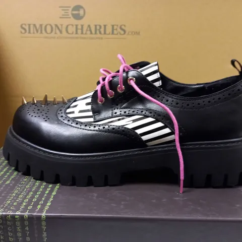 KOI MENS BLACK CYBER PUNK VEGAN LOAFERS - SIZE 9