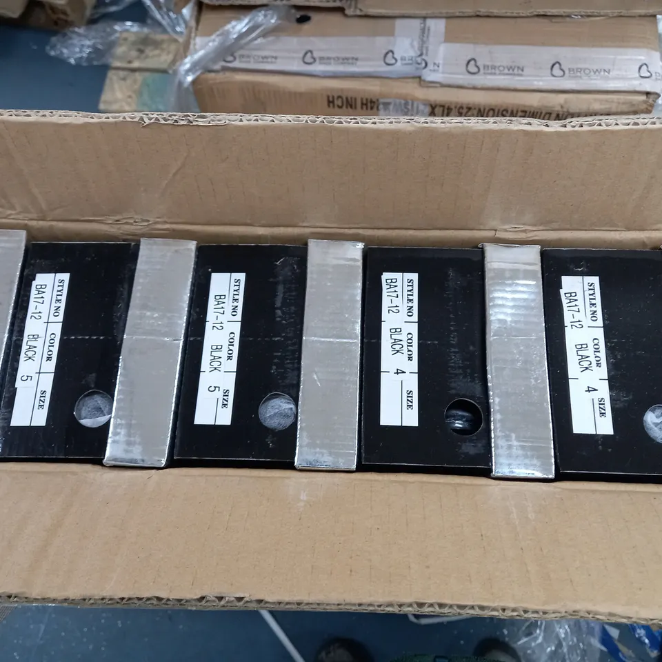 APPROXIMATELY 12 BOXED PAIR OF KELSI FLAT SHOES IN BLACK TO INCLUDE SIZES 3, 4, 5, 6
