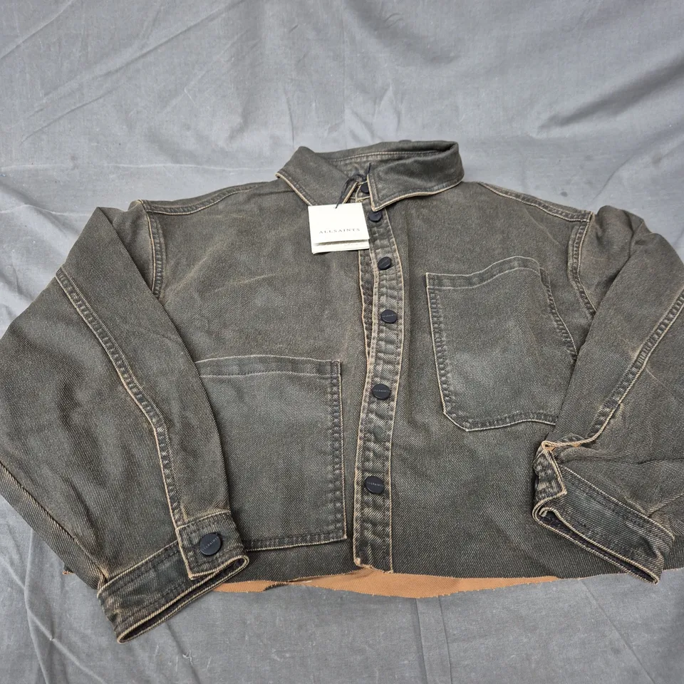 ALLSAINTS NICKY DENIM SHACKET – GOLDEN BLACK, XS