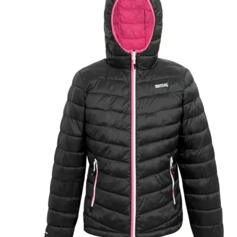 REGATTA  WOMEN'S HILLPACK II HOODED JACKET BLACK SIZE 16