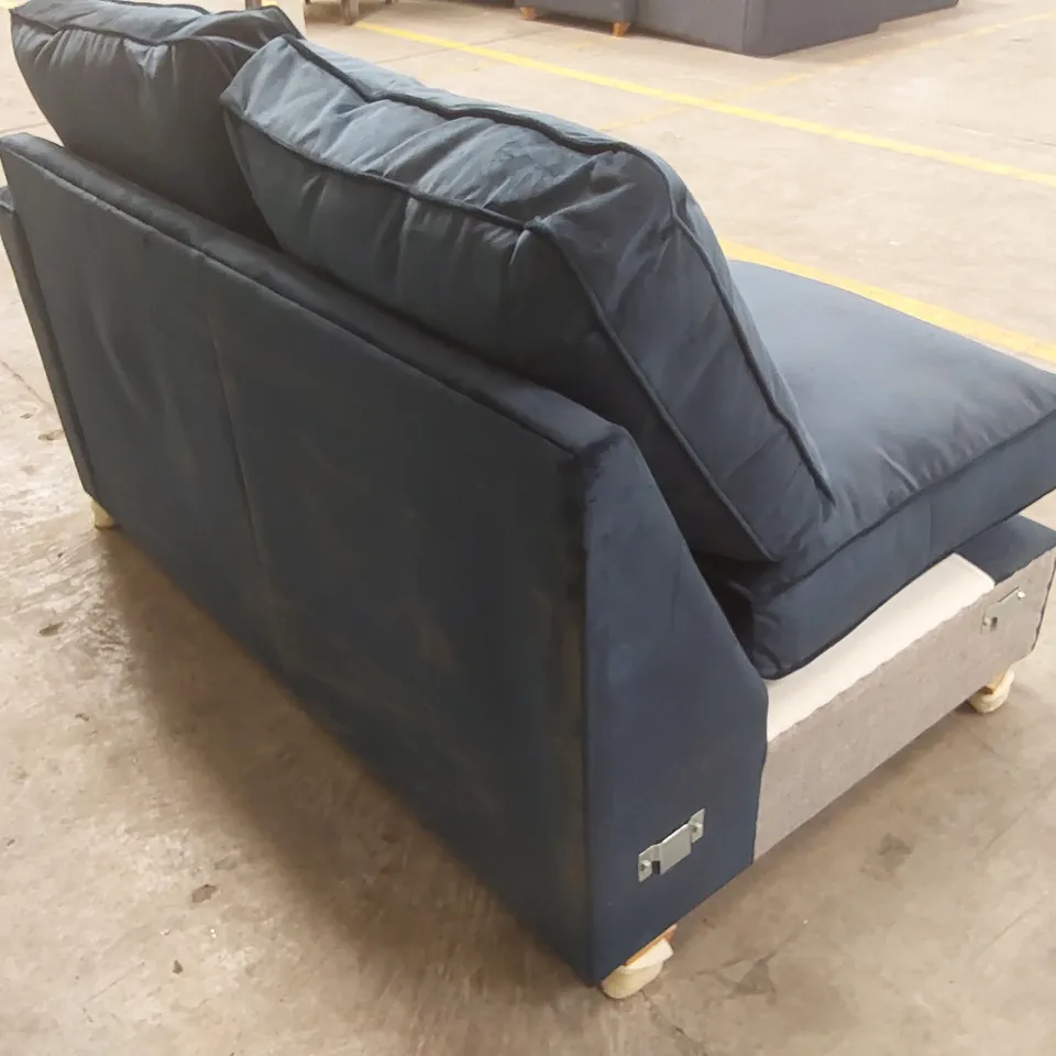 QUALITY DESIGNER CORNER SOFA SECTION - NAVY VELVET // SECTION OF A SOFA ONLY