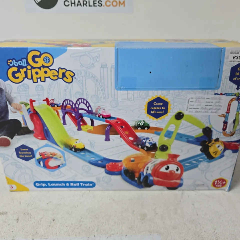 GO GRIPPERS GRIP, LAUNCH & ROLL TRAIN PLAY SET – BOXED