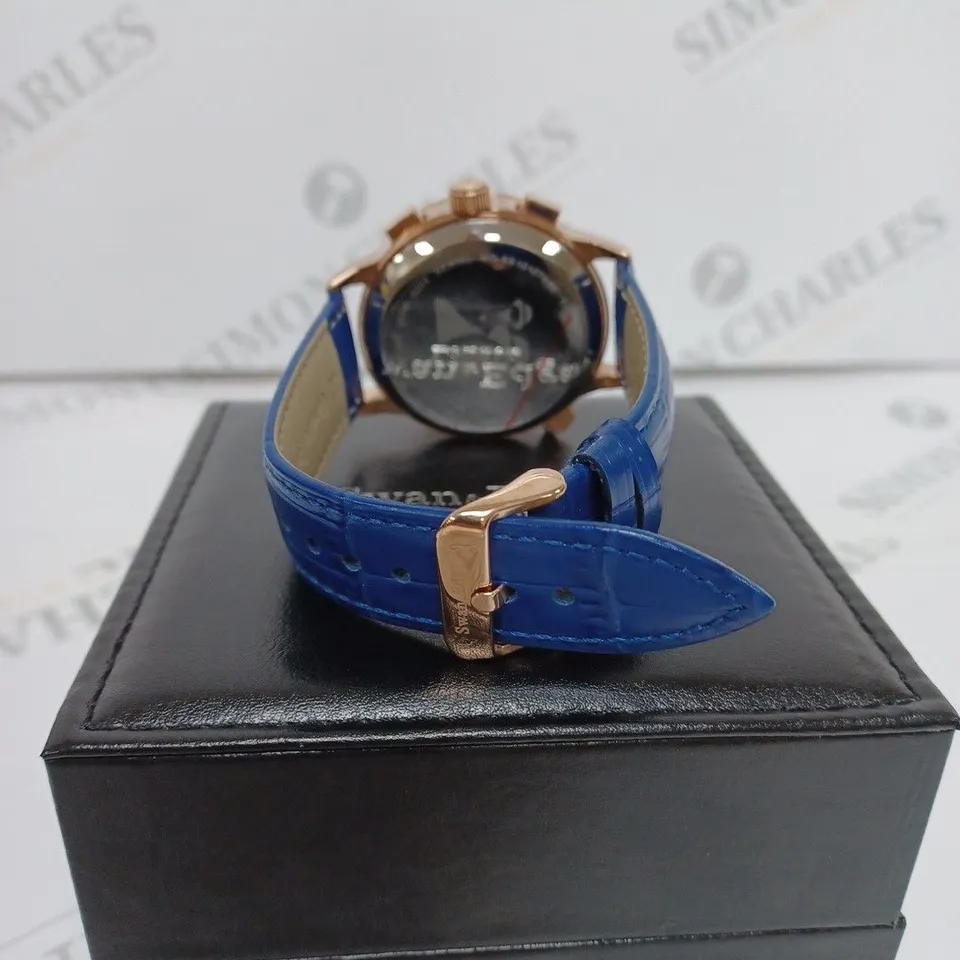SWAN & EDGAR WELKIN AUTOMATIC CELESTIAL ROSE BLUE WATER RESISTANT 3ATM