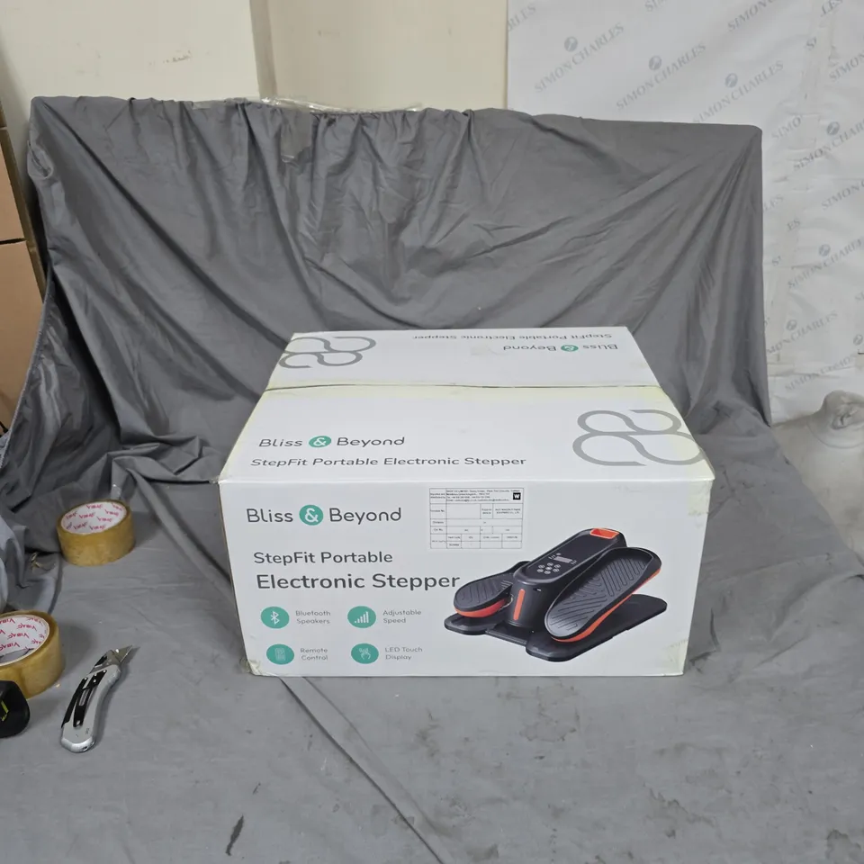 BLISS & BEYOND STEPFIT PORTABLE ELECTRONIC STEPPER – BOXED