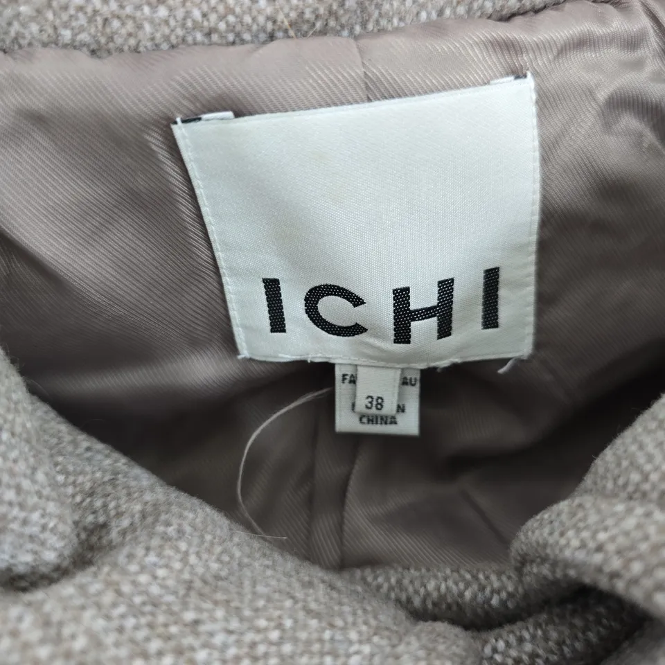 ICHI WOMEN'S COAT – LIGHT GREY WOOL-BLEND, UK 10 (FR 38)
