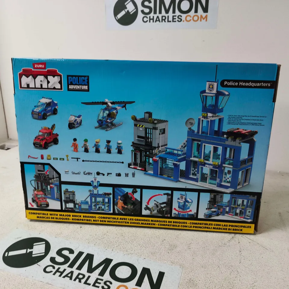 ZURU MAX POLICE HEADQUARTERS BUILDING SET – COMPATIBLE WITH MAJOR BRICK BRANDS