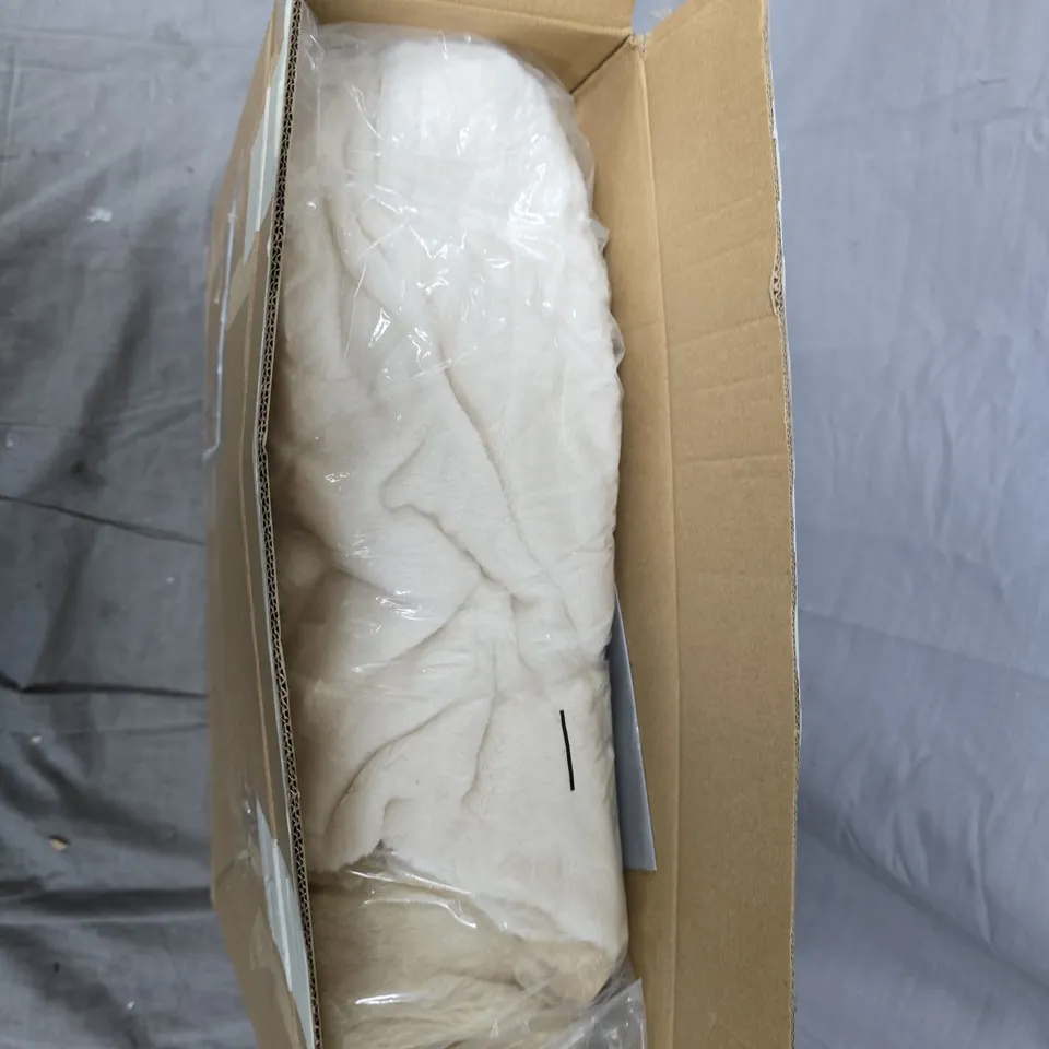 COZEE HOME LUXURY RUCHED FAUX FUR AND VELVETSOFT HEATED THROW