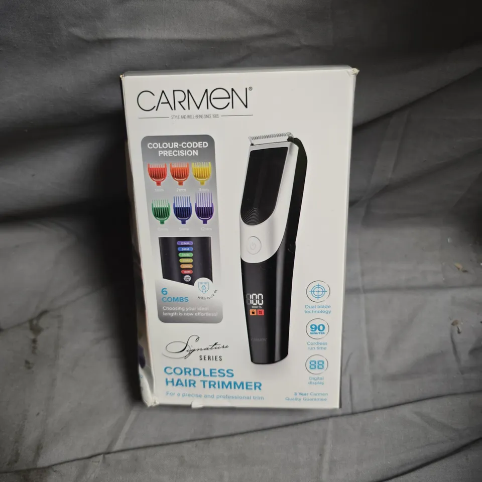 CARMEN CORDLESS HAIR TRIMMER – SIGNATURE SERIES (BOXED)