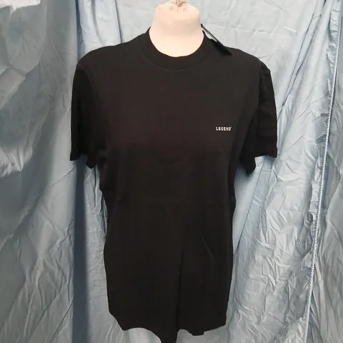 LEGEND BLACK T‑SHIRT WITH CHEST LOGO SIZE M