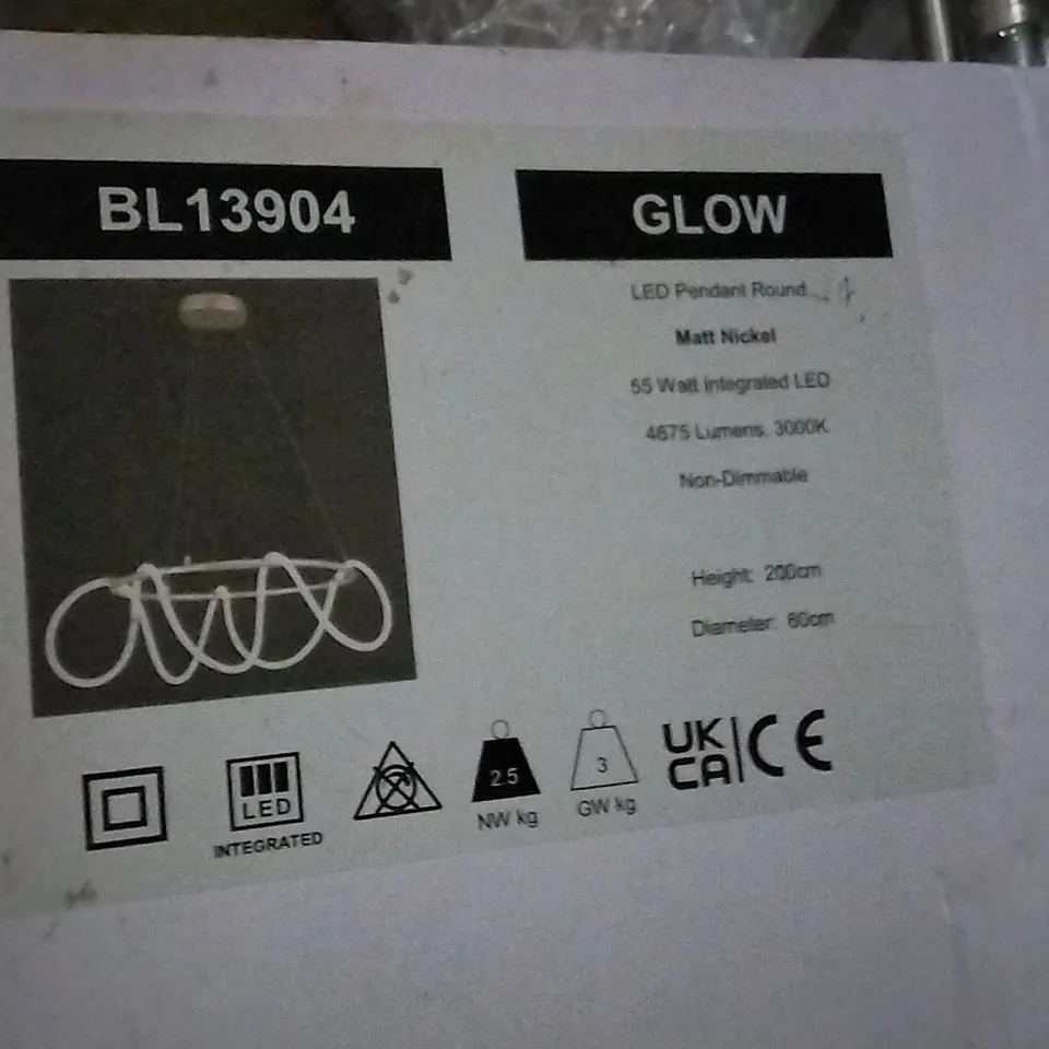 BOXED RAVENSWORTH LED LARGE HALO PENDANT LIGHT
