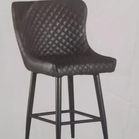 BOXED MONTREAL PART ASSEMBLY BAR STOOL BLACK FAUX LEATHER