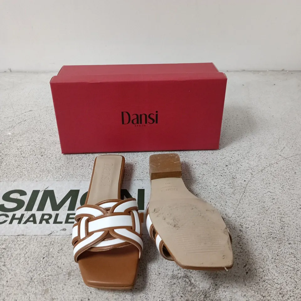BOXED DANSI SANDALS – WHITE CRISS-CROSS STRAP, WOMEN'S - EUR 39