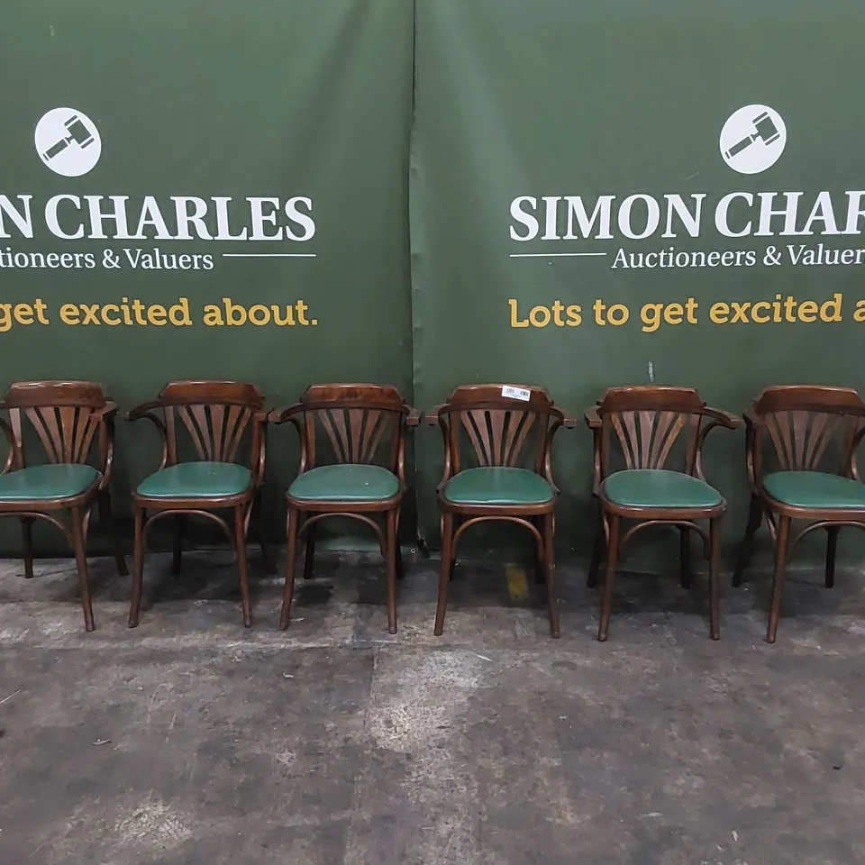 SET OF 6 VINTAGE BENTWOOD STYLE CHAIRS 